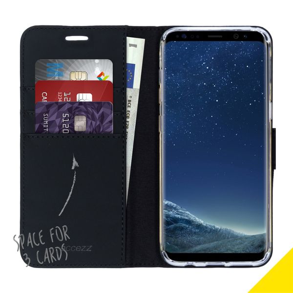 Accezz Étui de télephone Wallet Samsung Galaxy S8 - Noir
