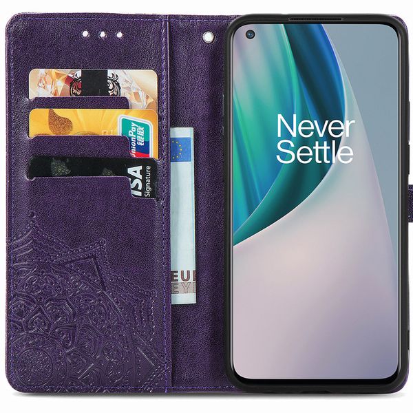 imoshion Etui de téléphone portefeuille Mandala OnePlus Nord N10 5G - Violet