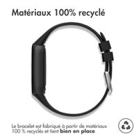 imoshion Bracelet sportif en silicone Fitbit Luxe - Noir/Gris