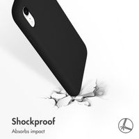 Accezz Coque Liquid Silicone Apple iPhone Xr - Noir