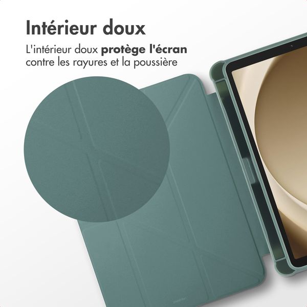 imoshion Coque tablette Origami Samsung Galaxy Tab A11 Plus - Vert foncé
