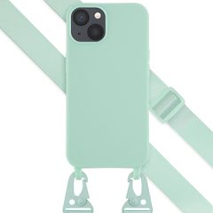 Selencia Coque silicone avec cordon amovible Apple iPhone 13 - Turquoise