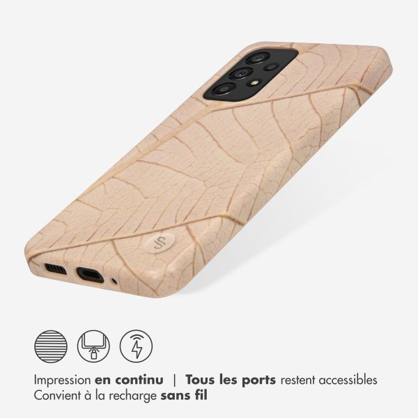 Selencia Aurora Coque Fashion Samsung Galaxy A33 - ﻿Coque durable - 100 % recyclée - Earth Leaf Beige