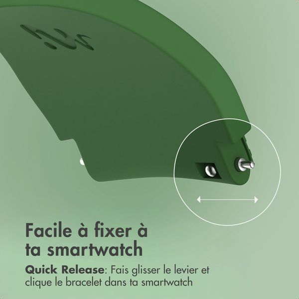 imoshion Bracelet en silicone souple - Connexion universelle 20 mm - Vert foncé