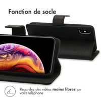 imoshion Étui de téléphone portefeuille Luxe Apple iPhone Xs / X - Noir
