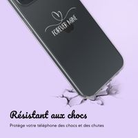 Coque personnalisée avec un cœur élégant iPhone 14 - Transparent