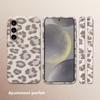 Selencia Coque Sabi imprimé panthère avec MagSafe Samsung Galaxy S24 - Soft Ivory