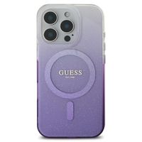 Guess Coque MagSafe IML Glitter Gradient Apple iPhone 16 Pro - Purple