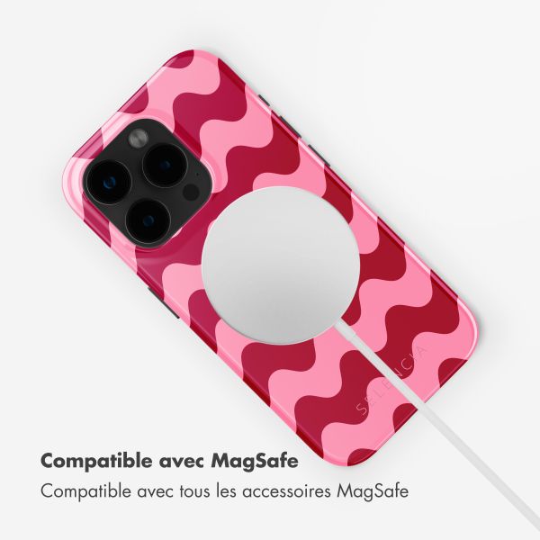 Selencia Coque arrière Vivid avec MagSafe Apple iPhone 15 Pro - Wave Vibes Lipstick