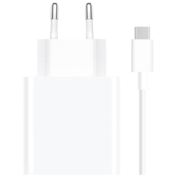 Xiaomi Adaptateur secteur d'origine avec câble USB-C - chargeur - Port USB-A + câble USB-A vers USB-C - 120 Watt - Blanc