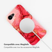 Selencia Coque arrière Vivid avec MagSafe Apple iPhone 16e - Rosy Marble