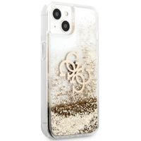 Guess Coque 4G Logo Liquid Glitter Apple iPhone 13 Mini - Doré