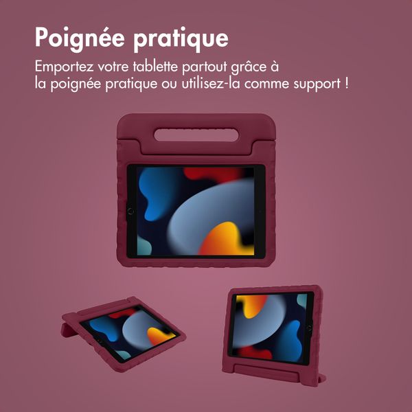 imoshion Coque kidsproof avec poignée Apple iPad 9 (2021) 10.2 pouces / iPad 8 (2020) 10.2 pouces / iPad 7 (2019) 10.2 pouces - Velvet Plum