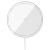 Baseus Simple Mini3 chargeur sans fil - Compatible avec MagSafe et Qi2 - 15 Watt - Argent