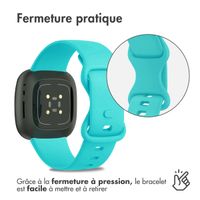 imoshion Bracelet en silicone le Fitbit Versa 4 / 3 / Sense (2) - Turquoise