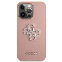 Guess Coque 4G Metal Logo Saffiano iPhone 13 Pro - Rose