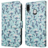 imoshion Étui de téléphone portefeuille Design Samsung Galaxy A20e - Blue Flowers