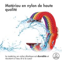 imoshion Bande élastique en nylon Apple Watch Series 1-9 / SE - 38/40/41 mm / Series 10 - 42 mm - Rainbow