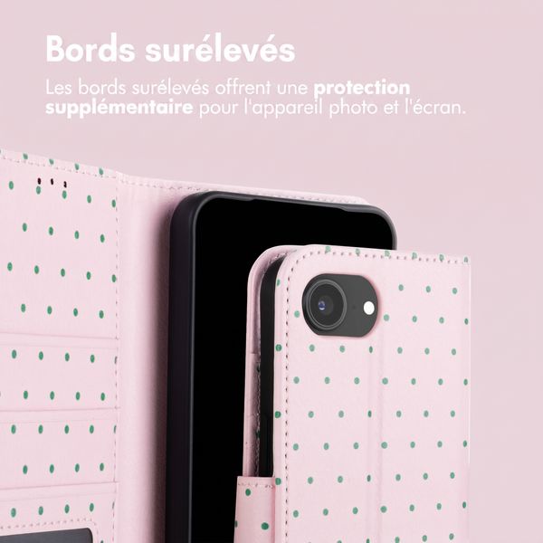 imoshion Étui de télephone portefeuille Design Apple iPhone 17e / 16e - Happy Dots