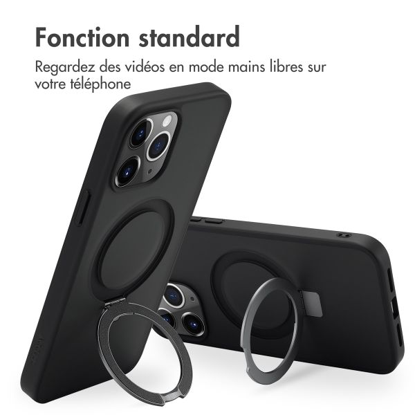 Accezz Coque Ring Stand avec MagSafe iPhone 13 Pro Max - Noir