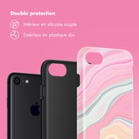 Selencia Coque arrière Vivid Tough iPhone SE (2022 / 2020) / 8 / 7 - Pastel Lipstick Marble