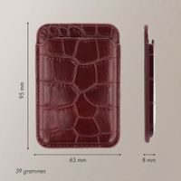 Selencia Porte-cartes Croco avec MagSafe - Burgundy