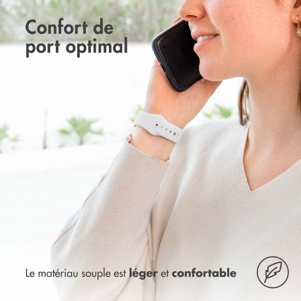 imoshion Bracelet sport en silicone  - Connexion universelle 22 mm - Blanc