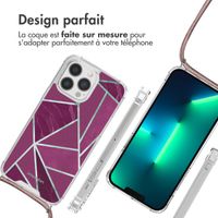 imoshion Coque Design avec cordon Apple iPhone 13 Pro Max - Bordeaux Graphic