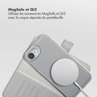 Selencia Étui portefeuille amovible Olyn avec MagSafe Apple iPhone 16e - Gris