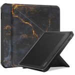 imoshion Étui de liseuse portefeuille design Pliable Kobo Libra 2 / Tolino Vision 6 - Black Marble