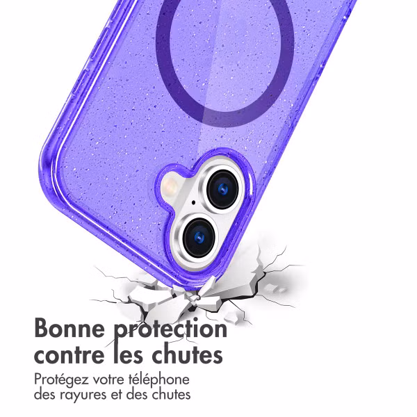 imoshion Coque Pailletée avec MagSafe Apple iPhone 17 - Violet