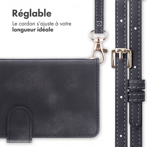 imoshion Etui de télephone portefeuille avec cordon Samsung Galaxy A27 (5G) - Noir