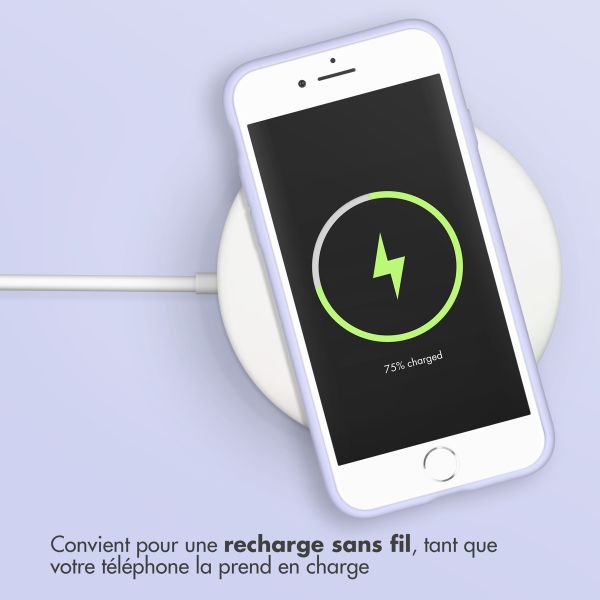 Accezz Coque Liquid Silicone Apple iPhone SE (2022 / 2020) / 8 / 7 - Violet