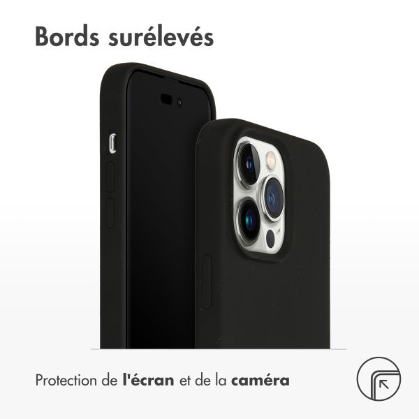 Accezz Coque Liquid Silicone avec MagSafe iPhone 14 Pro Max - Noir