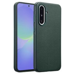 Accezz Coque arrière en cuir avec MagSafe Samsung Galaxy A36 / A56 - Cedar Green