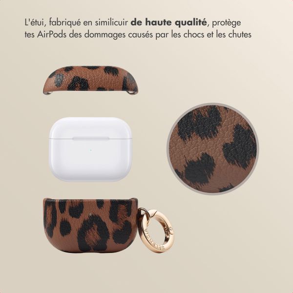 Selencia Coque Sabi Apple AirPods 3 - imprimé léopard - Mocha Brown
