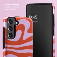 Selencia Coque arrière Vivid Samsung Galaxy S21 FE - Dream Swirl Pink