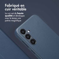 Accezz Étui de télephone portefeuille en cuir 2-en-1 avec MagSafe Samsung Galaxy S24 Plus - Nightfall Blue