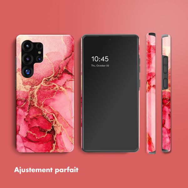Selencia Coque arrière Vivid Samsung Galaxy S25 Ultra - Rosy Marble