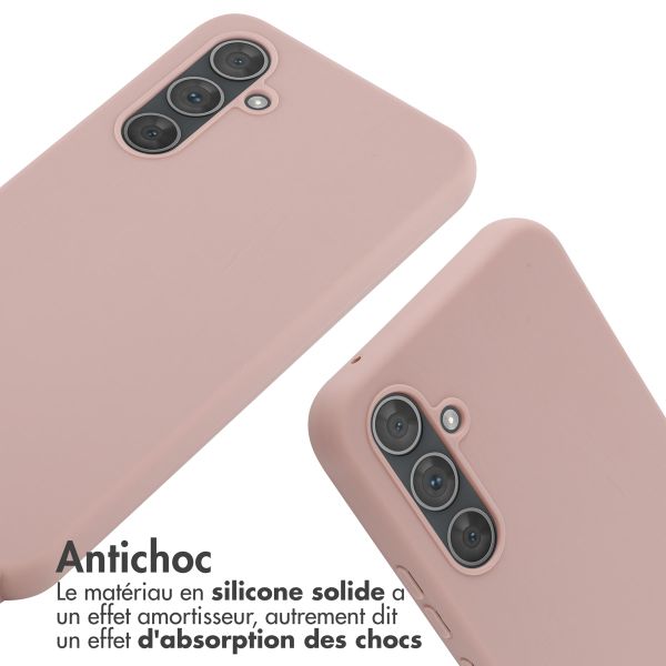 imoshion Coque en silicone avec cordon Samsung Galaxy A54 (5G) - Sand Pink