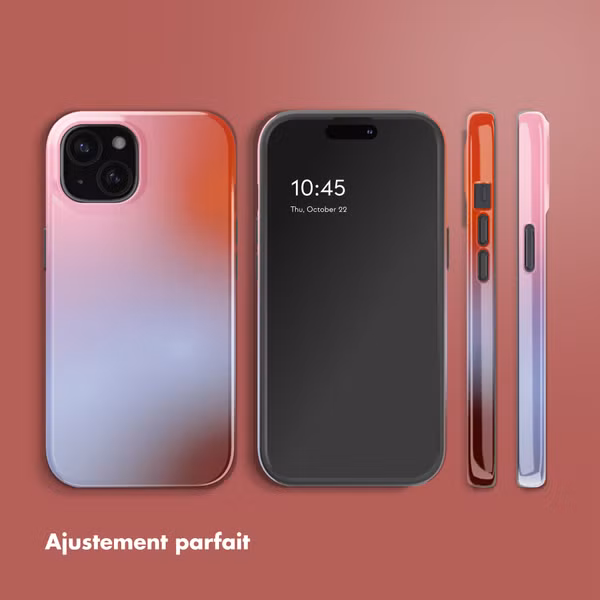 Selencia Coque arrière Vivid avec MagSafe Apple iPhone 15 - Gradient Soft Blush