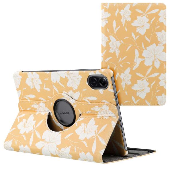 imoshion Coque tablette Design rotatif à 360° Honor Pad X9 - Yellow Flowers