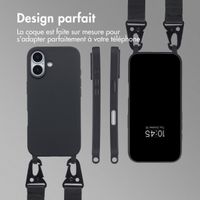 Selencia Coque silicone avec cordon amovible Apple iPhone 17 - Noir