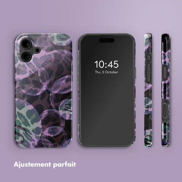 Selencia Coque arrière Vivid avec MagSafe Apple iPhone 16 - Leo Bubble Green