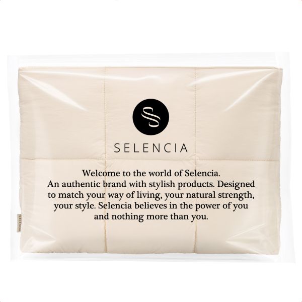 Selencia Sac ordinateur portables Vaya Puffy 16 pouces - Soft Ivory
