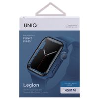 Uniq Legion Coque Apple Watch avec protection d'écran en Verre Trempé Apple Watch 7-9 - 45 mm - Cobalt Blue