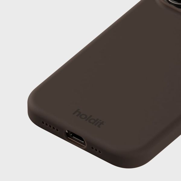 Holdit Coque Silicone Apple iPhone 15 Pro - Chocolate