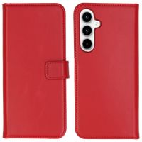 Selencia Étui de téléphone portefeuille en cuir véritable Samsung Galaxy A35 - Rouge