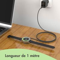 imoshion Station de charge Garmin Watch | Câble de chargement USB-A - 1 metre - Noir