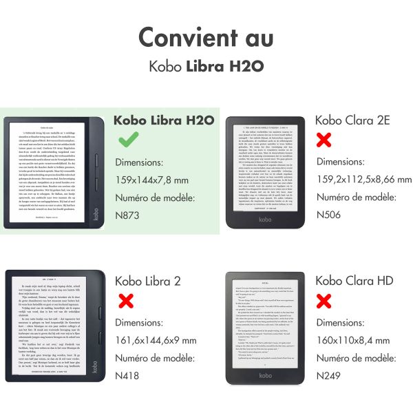 imoshion ﻿Design Slim Hard Sleepcover avec support Kobo Libra H2O - Blossom